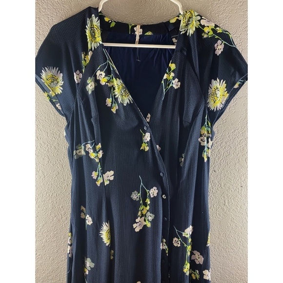 Free People Lost In You Floral Navy Midi Dress - Picture 7 of 15